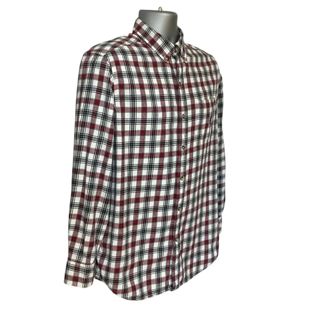 Chaps Men’s Plaid Flannel Button Down Shirts Size M Bundle of 2